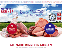 Tablet Screenshot of metzgerei-renner.de